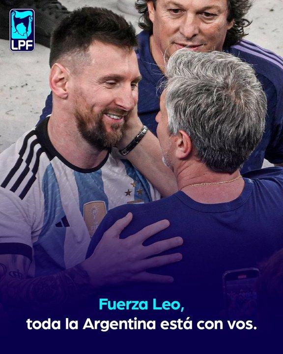 La Liga Profesional despidioacute a Jorge Messi y acompantildeoacute a Lionel tras la muerte de su padre