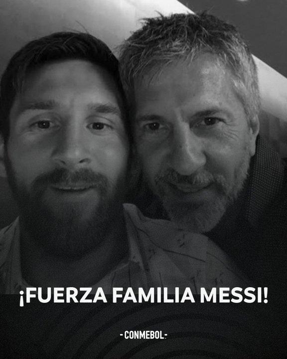CONMEBOL despidioacute a Jorge Messi y acompantildeoacute a Lionel y su familia