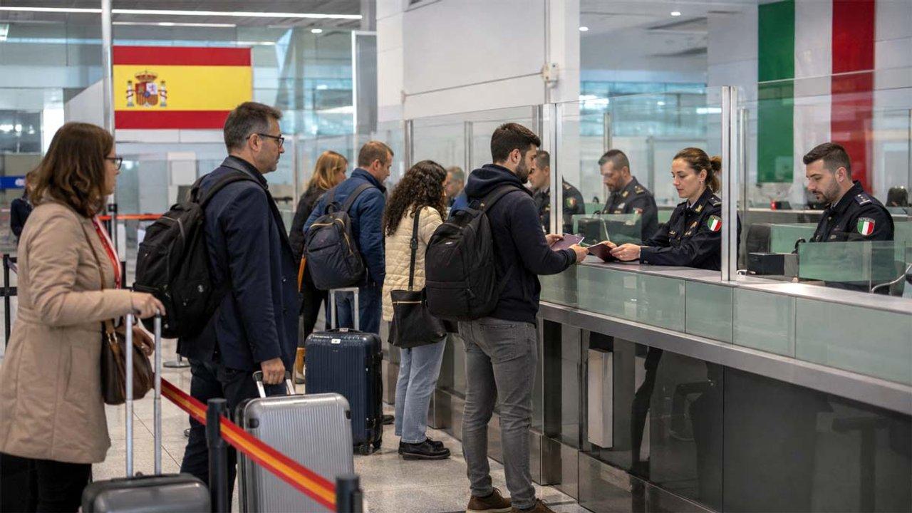 Espantildea impone controles de pasaporte a los viajeros de Italia tras la crisis de Ceuta