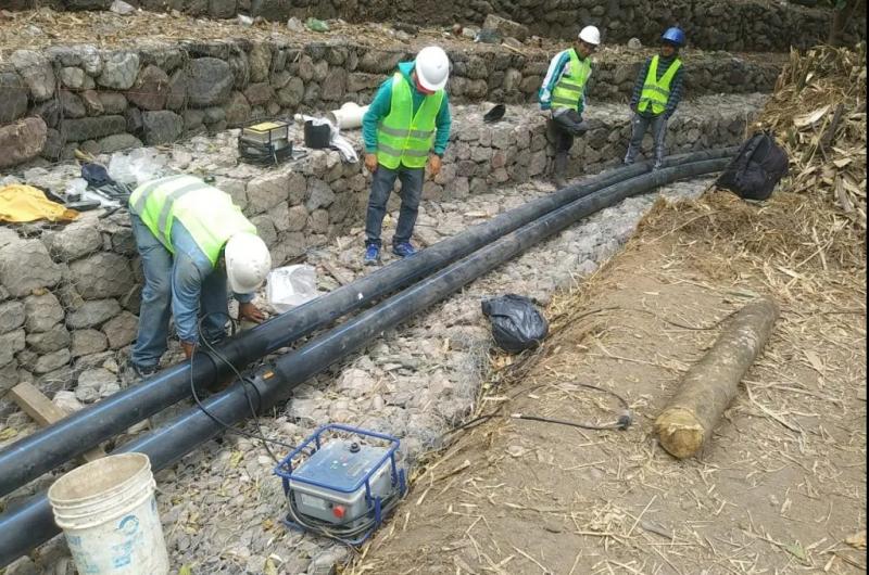 Histoacuterico convenio de Agua Potable para la obra del colector cloacal Alto Comedero-Palpalaacute