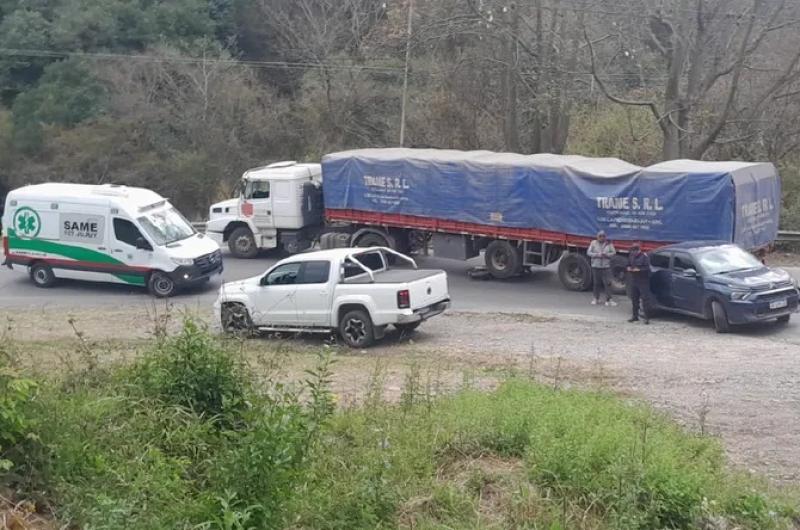 Choque en cadena en ruta 56 de Alto La Vintildea