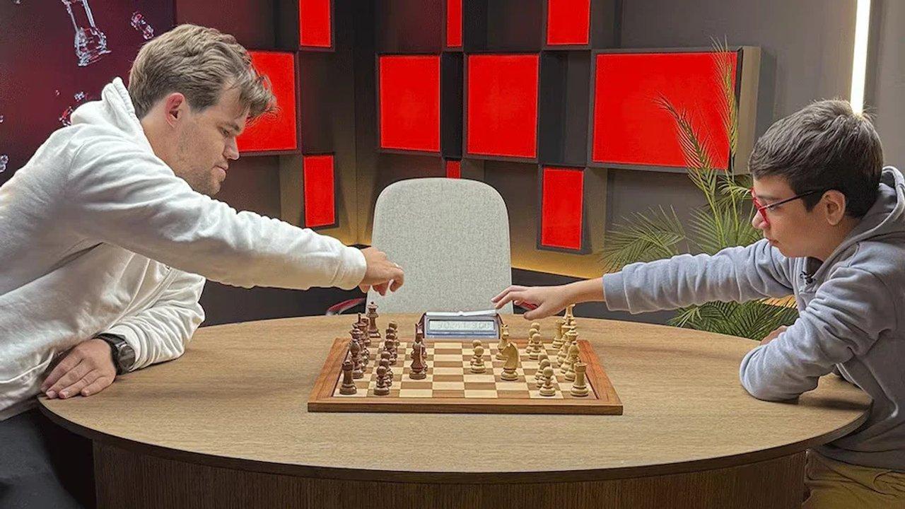 Hazantildea argentina- a sus 12 antildeos Faustino Oro le ganoacute una partida al nuacutemero uno del mundo Magnus Carlsen