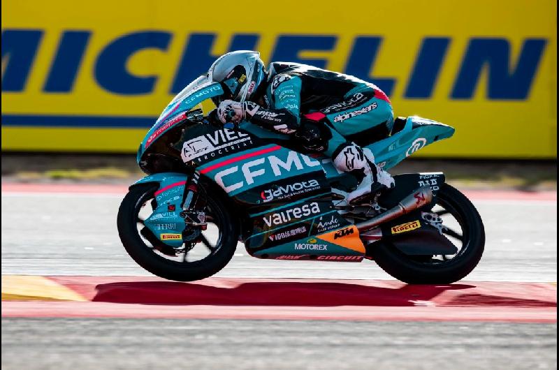 Moto3- Morelli terminoacute tercero en el GP de Aragoacuten y se subioacute al podio por cuarta ocasioacuten en el antildeo