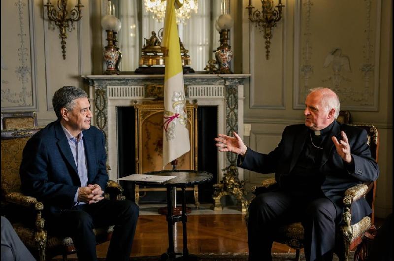 Jorge Macri tuvo su primer encuentro con el nuevo nuncio apostoacutelico Michael Wallace Banach