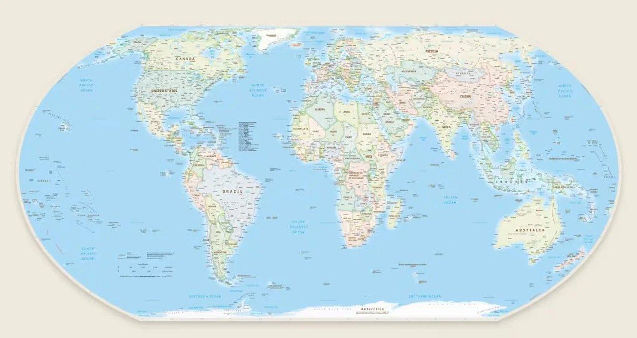Naciones Unidas aprueba la adopcioacuten de un nuevo mapa mundial que refleja el tamantildeo real de Aacutefrica
