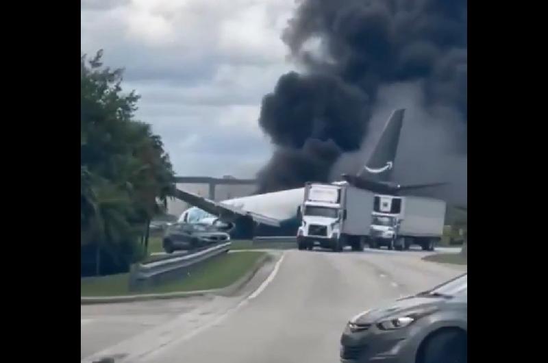 Alarma en Estados Unidos- un avioacuten de carga se estrelloacute cerca del aeropuerto de Miami