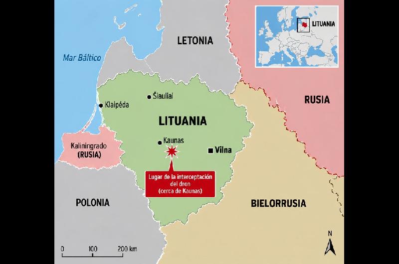 La OTAN derriboacute un dron sobre Lituania y crece la tensioacuten en la zona cercana a Rusia