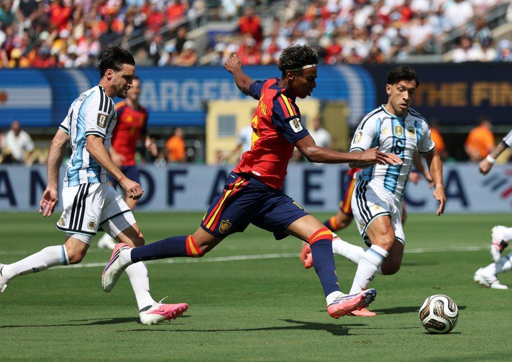 A lo Benedetto contra Ecuador- Lamine Yamal afirmoacute tener un rol clave en el gol de Espantildea en la final del Mundial