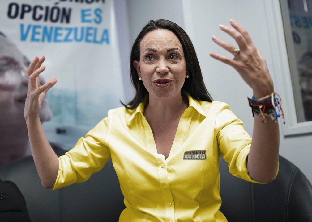 Mariacutea Corina Machado se ve impedida de regresar a Venezuela 