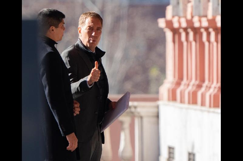 Santilli recibe a Cornejo y Orrego en la Casa Rosada