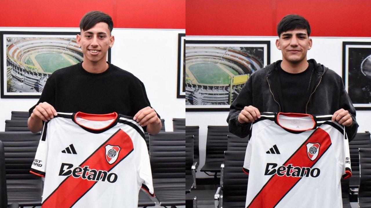 Las dos joacutevenes promesas de River que firmaron su primer contrato profesional