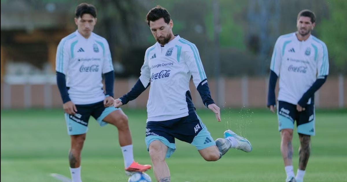 El uacuteltimo entrenamiento de Lionel Messi con la Seleccioacuten argentina