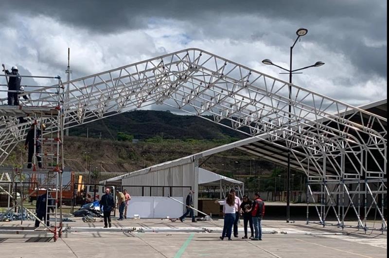 Avanzan las tareas de armado de los stands para la Expojuy 2026 en Ciudad Cultural