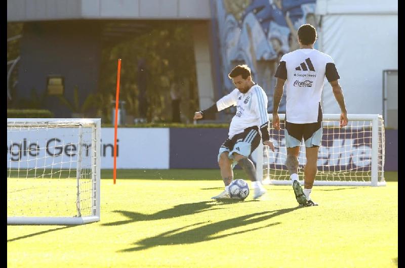 El uacuteltimo entrenamiento de Lionel Messi con la Seleccioacuten argentina