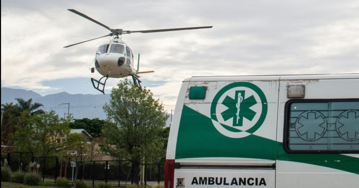 Rescataron a un hombre en Reyes y lo trasladaron en el helicoacuteptero sanitario 