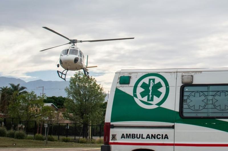 Rescataron a un hombre en Reyes y lo trasladaron en el helicoacuteptero sanitario 