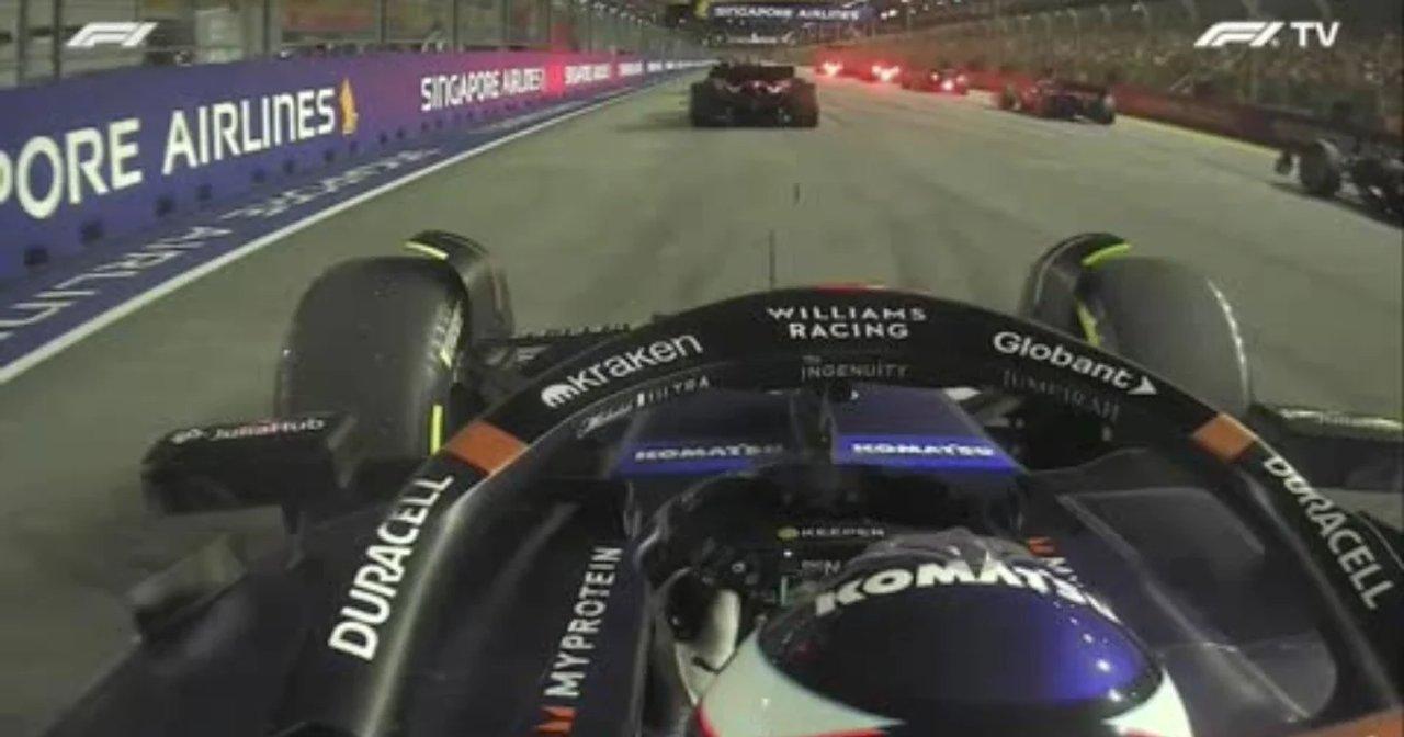Colapinto vuelve al GP de Singapur donde realizoacute una de sus maniobras maacutes recordadas en la Foacutermula 1