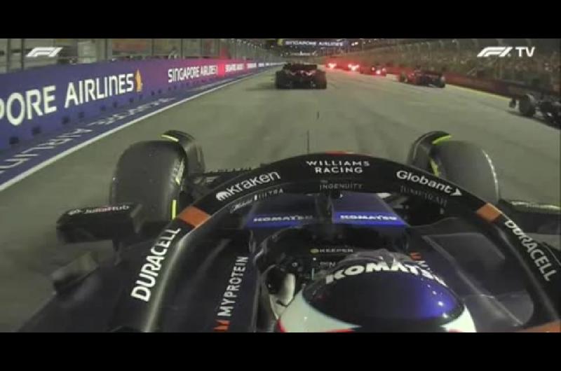 Colapinto vuelve al GP de Singapur donde realizoacute una de sus maniobras maacutes recordadas en la Foacutermula 1