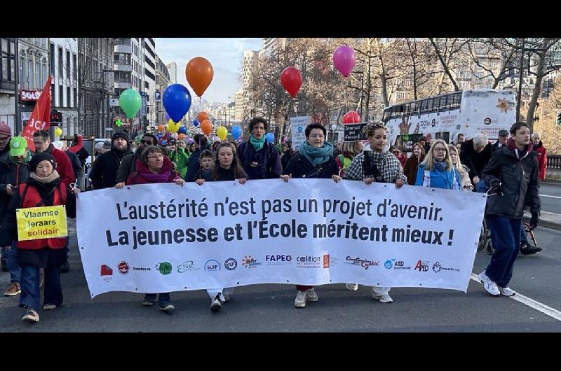 Estudiantes belgas replican protestas francesas- 200 detenidos y movilizaciones en Valonia y Bruselas