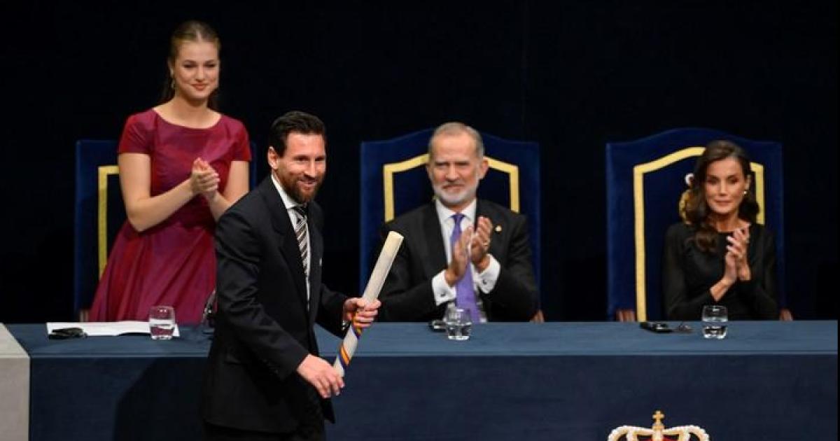 Messi recibioacute el premio Pincesa de Asturias del Deporte