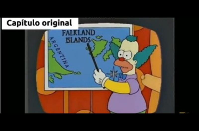 Telefe eliminoacute una escena de ldquoLos Simpsonrdquo que mencionaba las Malvinas