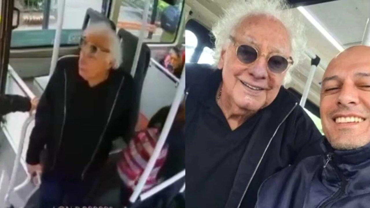 Guillermo Coppola tomoacute un colectivo para llegar a una entrevista y sorprendioacute al chofer con un regalo