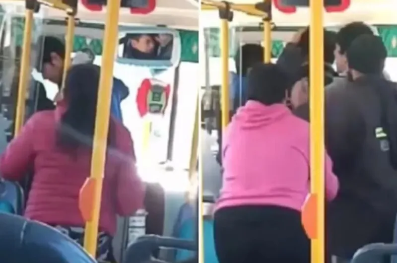 Agredió a una mujer frente a todos en un colectivo, pero ella no quiso denunciarlo