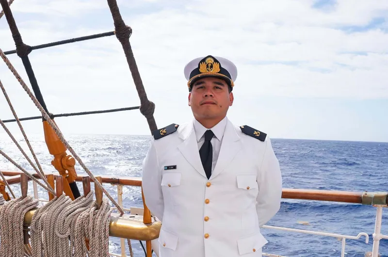 El jujeño Franco Joel Leail participa delviaje de instrucción de la Fragata Libertad