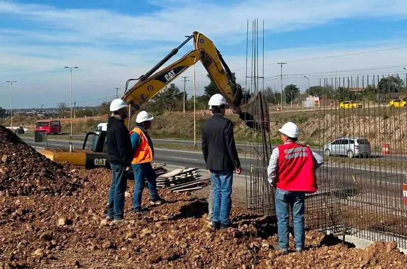 Sadir ponderó avances de obra del nuevo puente sobre ruta nacional 66