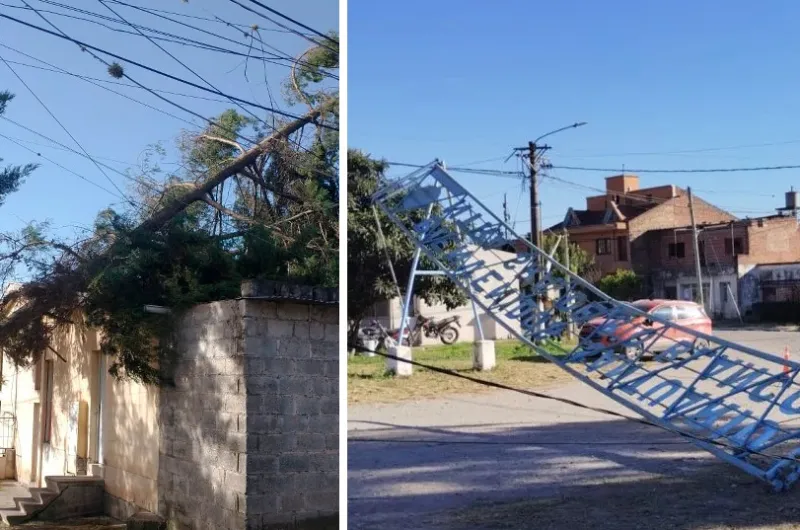 Daños y cortes de energía por el viento norte: alerta naranja