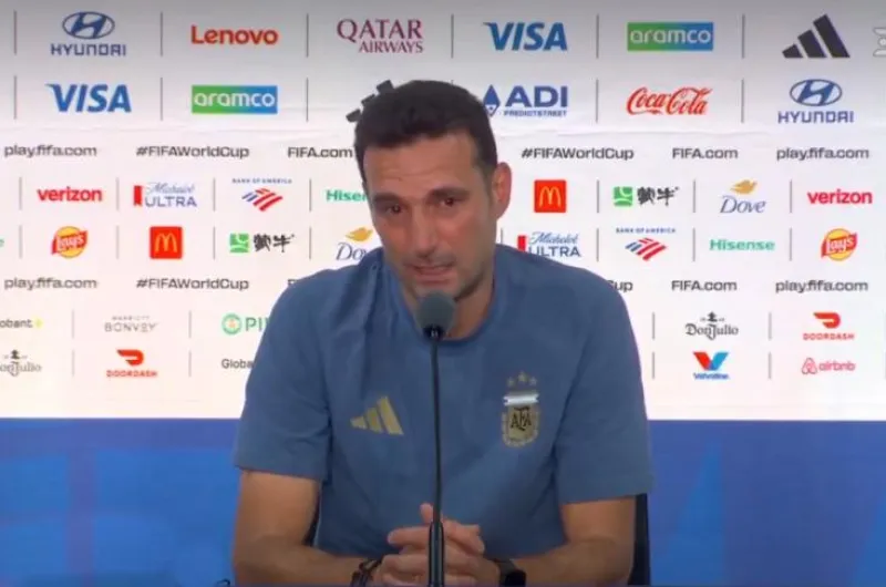 Desgarradora conferencia de prensa de Lionel Scaloni
